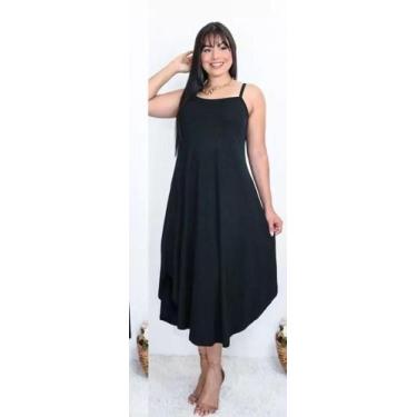 Imagem de Vestido Feminino Maxi Longo Alcinha De Malha Soltinho - C Moreira Moda