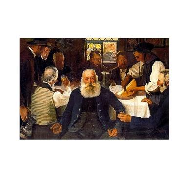 Imagem de JZSDGB Ernest Bieler Print-Famous Canvas Paintings Wall Art - Reproduções de arte clássica: Raclette-Morden grande tela pôster de arte de parede imagens de paisagem para decoração de sala de estar 80