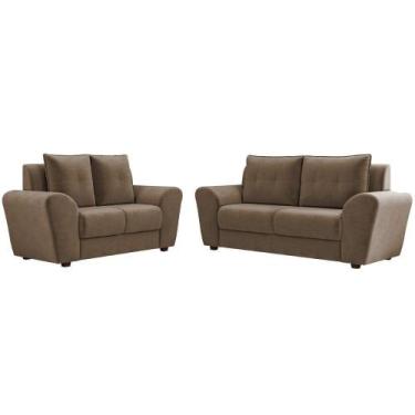 Imagem de Conjunto Sofá Estofado Arte Cúbica AC238.4200 Firenze 2/3 Lugares D26 