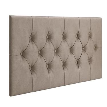 Imagem de Cabeceira Capitone Modulada Suspensa Embutida Parede Estofada Macia Suede Cama Box Casal Quarto 0.90 - Bege