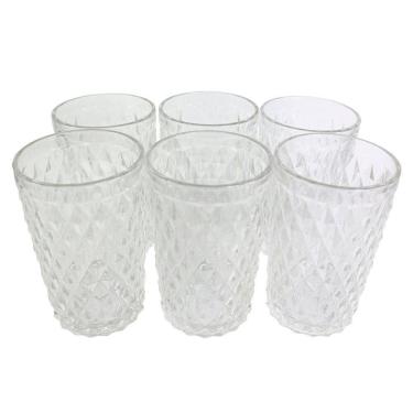 Imagem de Conjunto 6 Copos De Vidro Bico De Jaca 370ml