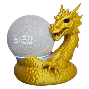 Imagem de Suporte Alexa Echo Dot 4, Echo Dot 5 Escultura Dragão Decor
