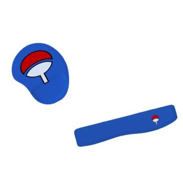 Imagem de Kit Mouse Pad E Apoio Teclado Ergonômico Uchiha Supremo