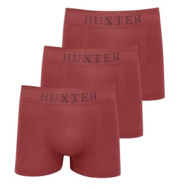 Imagem de Kit 3 Cuecas Masculinas Boxer Microfibra Huxter Vinho, GG