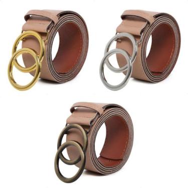 Imagem de Cinto Feminino Nude Argola Dupla Blogueira Tendência 2024 - Bless Aces