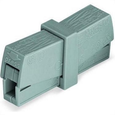Imagem de Conector Wago Passagem 1 Polo - 0,5 A 2,5Mm - 224-201 Cinza - Kit C/10