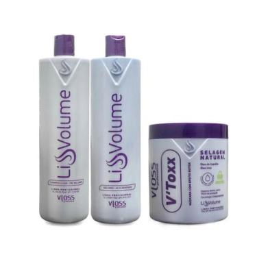 Imagem de Escova Progressiva Vloss Liss Volume+Vtoxx Selagem 1LT