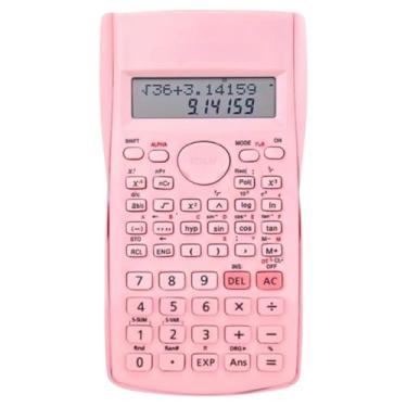 Imagem de Calculadora Científica de Engenharia, 240 Funções, Display de Linha Dupla, Ideal Escola e Escritório (Rosa)