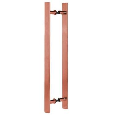 Imagem de Puxador Duplo Alumínio 60cm Porta Pivotante Rose - Montelar Acabamento