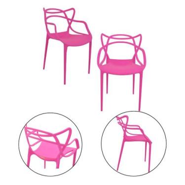 Imagem de Kit 2 Cadeiras Allegra Sem Montagem Polipropileno p/ Cozinha - Simple 