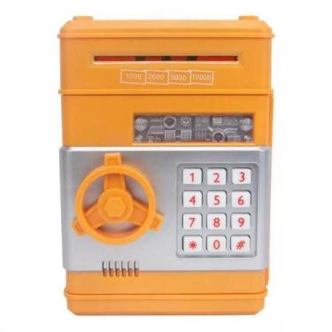 Imagem de Cofre Eletrônico Digital Infantil Puxa Nota Laranja Xr011 - PCI