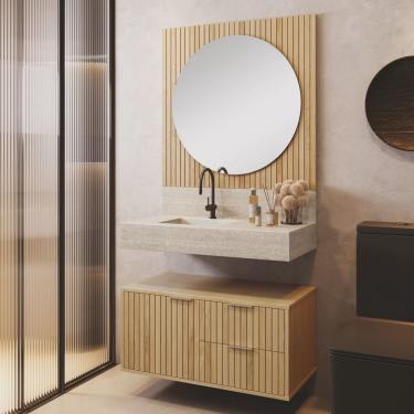 Imagem de Armário para Banheiro Suspenso Ripy 80cm