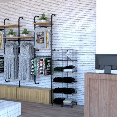 Imagem de Estante Livreiro com 10 Nichos Multiuso Organizador Sala Quarto Branco 40cm Profundidade