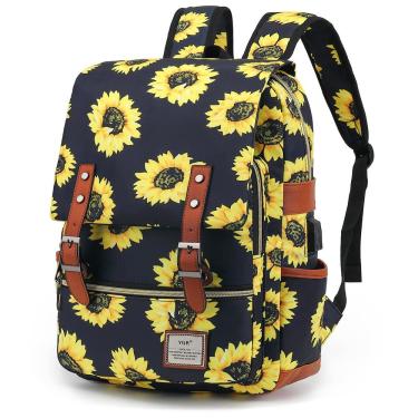 Imagem de Mochila para laptop YGR Floral para mulheres, viagens universitárias e trabalho