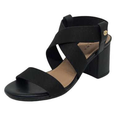 Imagem de Sandália Femenina Salto Medio Elático Confortavel Lia Line