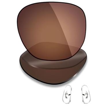 Imagem de Mryok Lentes de reposição polarizadas e peças de nariz para Ray-Ban New Clubmaster RB4416 53 mm - Marrom bronze