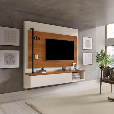 Imagem de Painel Industrial Galea Para Tv Até 55 Polegadas Em Mdf E Aço Luapa - Carvalho New - Cor: Bege