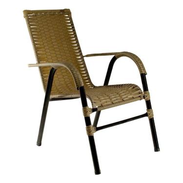 Imagem de Cadeira De área Externa Bela De Aço Carbono E Fibra Sintética Pequi