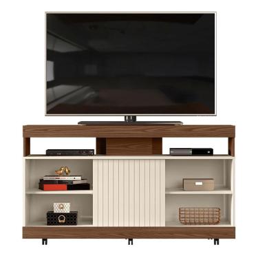 Imagem de Rack para Sala Trento 120 Marroquim Off White – dj Móveis