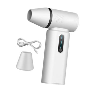 Imagem de IEUDNS Mini Mini de alta velocidade do ventilador Snow Snow Batter Capacidade de bateria Múltiplo secador de cabelo poderoso Fan for Car Interiors, Branco