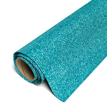 Imagem de Rolo Siser Glitter HTV 30,48 cm x 1,52 m (azul sereia) em vinil de transferência de calor