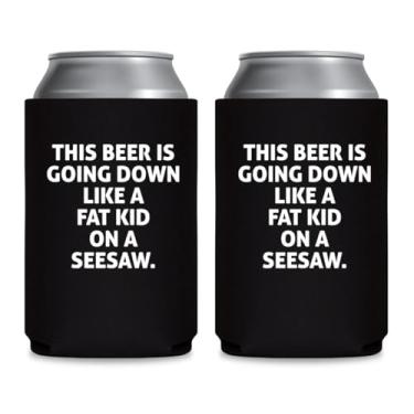 Imagem de Gelid Esta Cerveja Está Descendo Como Uma Criança Gorda Em Gangorra Beer Hugger - Refrigerador De Latas Com Isolamento Térmico Presentes Engraçados Para O Pai Ideia Presente Aniversário Ele, Namorad