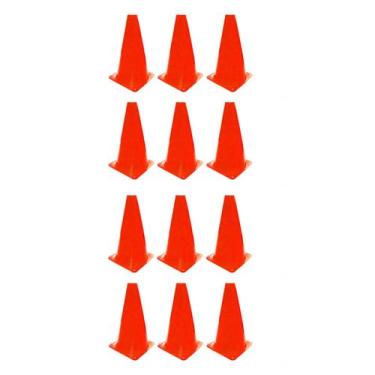 Imagem de Z12x Mini Cone Sinalização Esportivo 23cm Agilidade Treino VERMELHO - 