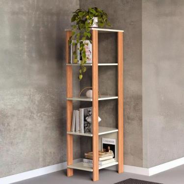 Imagem de Estante Nicho Industrial 5 Prateleiras 100% Mdf - Pradel SE, Off White