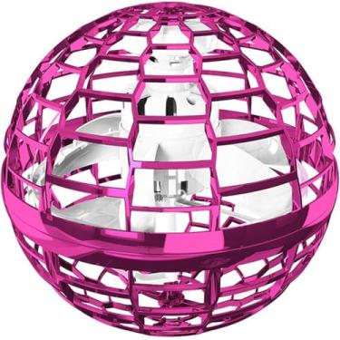Imagem de Bola Voadora Mágica - Brinquedo Incrível para Crianças e Adultos Mini Drone Spinner Fidget, Divertido e Seguro ao Ar Livre (Rosa)