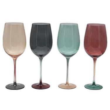 Imagem de Jogo de 4 taças para vinho Burano em cristal ecológico 600ml A25cm Future