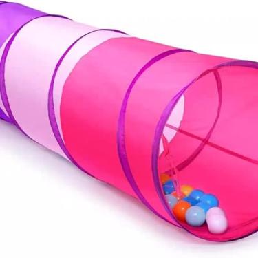 Imagem de Túnel Tenda Infantil Dobrável Multicolorido 1,80m (Rosa)