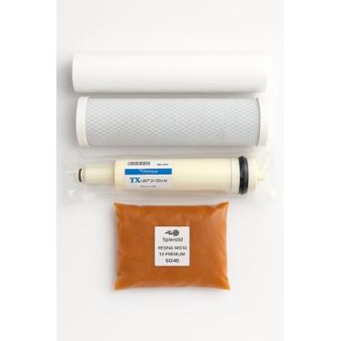 Imagem de Kit Refil Deionizador 4 Estágios Membrana 100gpd Pol 5 micra - TXF