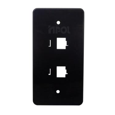 Imagem de Tampa 2 RJ45 para Condulete 1" Preta Inpol, Preto