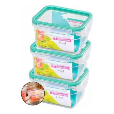Imagem de 3 Pote Multiuso Freshy Plástico Freezer Sanremo Sr1762 537ml