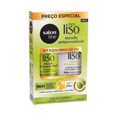 Imagem de Kit Salon Line Meu Liso Escudo Antiporosidade Shampoo 300ml+Condiciona