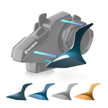 Imagem de Moman G5 Conchas intercambiáveis compatíveis com intercomunicador H2E, kit de conchas de padrão personalizável (verde escuro × 2, azul escuro × 1, ouro × 1, prata × 1)