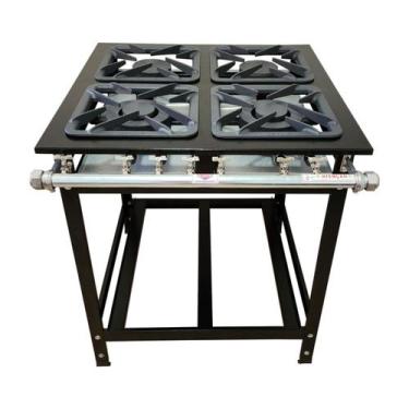 Imagem de Fogão Industrial Diamond 4 Bocas 2QS 2QD Baixa Pressão Perfil 7 Cefaz