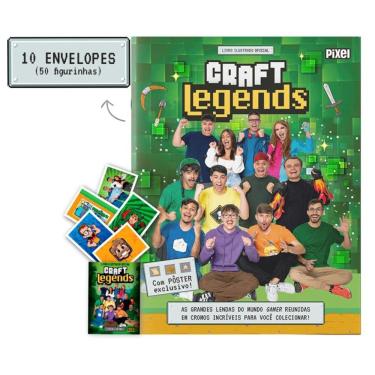 Imagem de Álbum Oficial Craft Legends + 10 envelopes de figurinhas