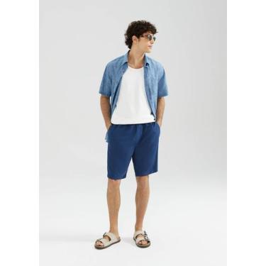 Imagem de Shorts Praia Masculino - Hering, M, Azul