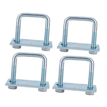 Imagem de Esquirla 4 peças de suportes de parafuso em U para serviço pesado, versáteis, de metal, portáteis, resistentes ao desgaste, grampos de mola de lâmina para, 6.67 X 10.5 Cm