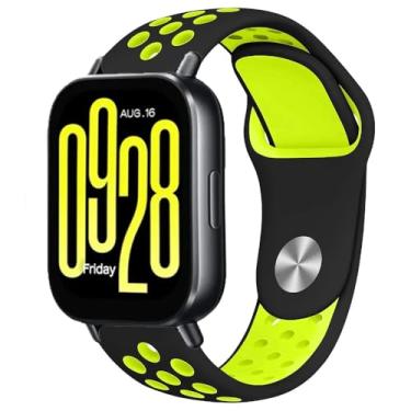 Imagem de Pulseira de Silicone para Redmi Watch 5 Active, acessórios de relógio inteligente, cinto de substituição (Black yellow)