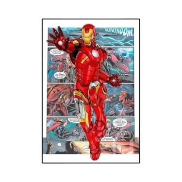 Imagem de Homem-Aranha Homem De Ferro Hulk Marvel Pintura Em Tela Arte De Parede