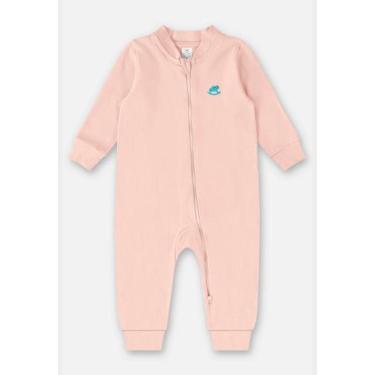 Imagem de Macacão Básico em Suedine Unissex para Bebê Up Baby, Rosa claro, 3