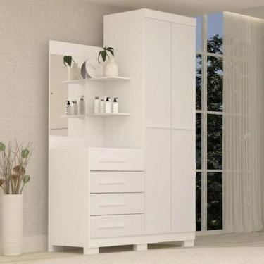 Imagem de Guarda Roupa Infantil com comoda Espelho 2 Portas 4 Gavetas Melissa Co