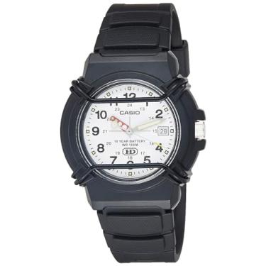 Imagem de Casio Relógio masculino HDA600B-7BV de resina preta de quartzo com mostrador branco