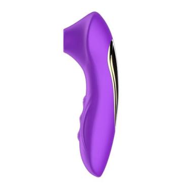 Imagem de Vibrador Estimulador Sugador de Clitóris e Mamilo Recarregável 10 frequências(ROXO)