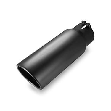 Imagem de G MADLIFE GARAGE Ponteira De Escapamento 3", Entrada Saída 4", Comprimento Total 12", Pontas Aço Inoxidável, Acabamento Com Revestimento Em Pó Preto, Universal Para Todos Os Diâmetros Externos Carro