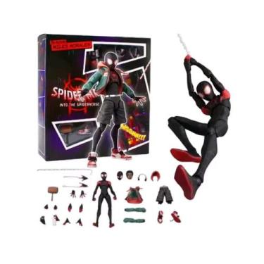 Imagem de Boneco Spider Man Miles Morales Action Figure Articulado Marvel Homem 