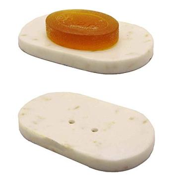 Imagem de KC KULLICRAFT Acessórios para Bandeja de Drenagem de Sabonete de Pedra de Qualidade Premium para Banho de Chuveiro de Banheiro, Ecológico (Feito na Índia), Design 7, Standard, 1