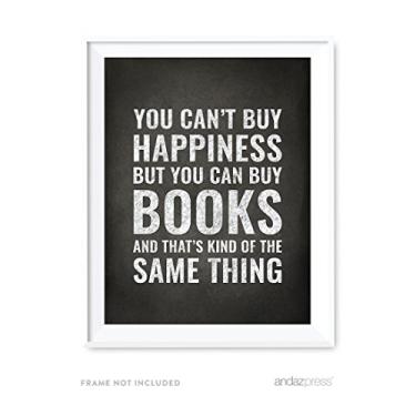 Imagem de Arte de parede de leitura de biblioteca de prensa da Andaz, You Can Buy Books, 8.5 x 11 Inch, 1